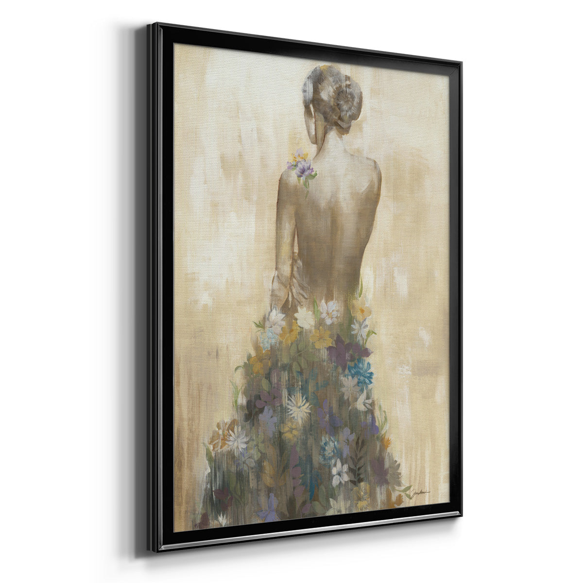 Garden Gown - Modern Framed Canvas Print