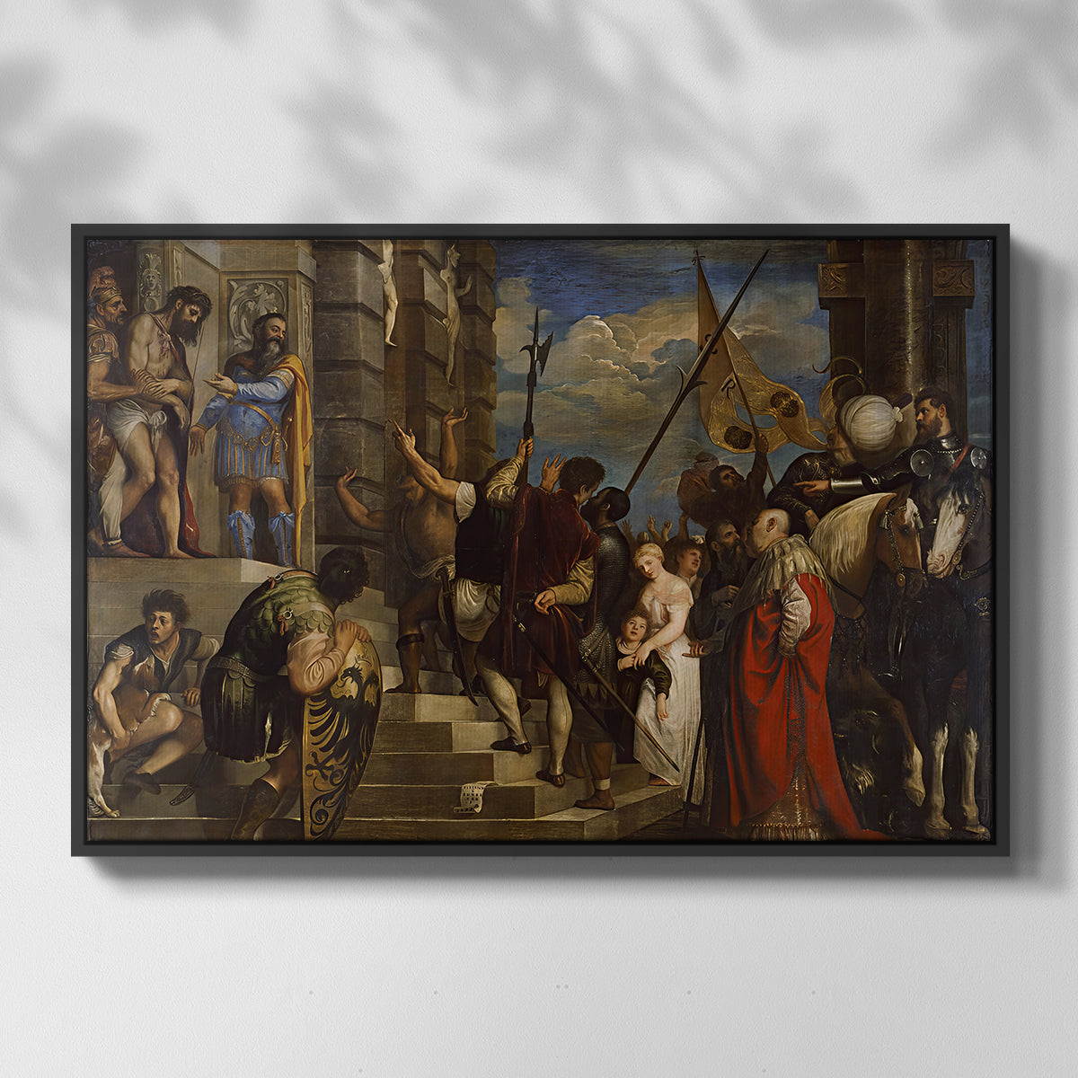 Ecce Homo, c. 1543 - Floater Framed Canvas Print
