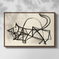 Study of a Cat (Étude de chat), 1946 - Floater Framed Canvas Print
