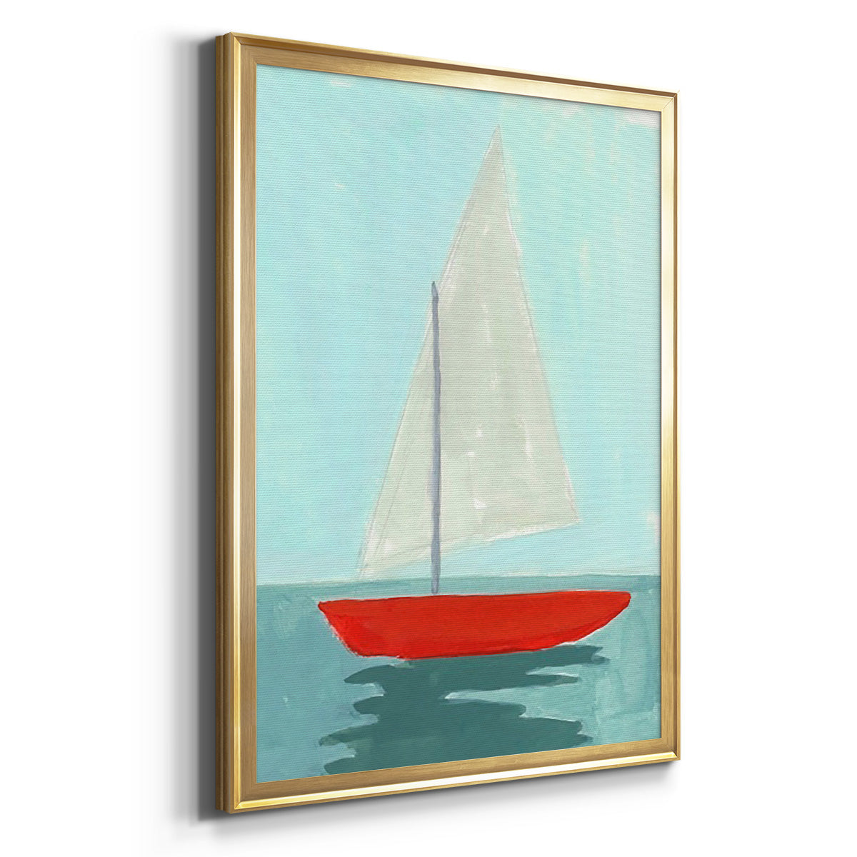 Small Sail II - Modern Framed Canvas Print