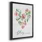 Paradise Floral Heart - Modern Framed Canvas Print