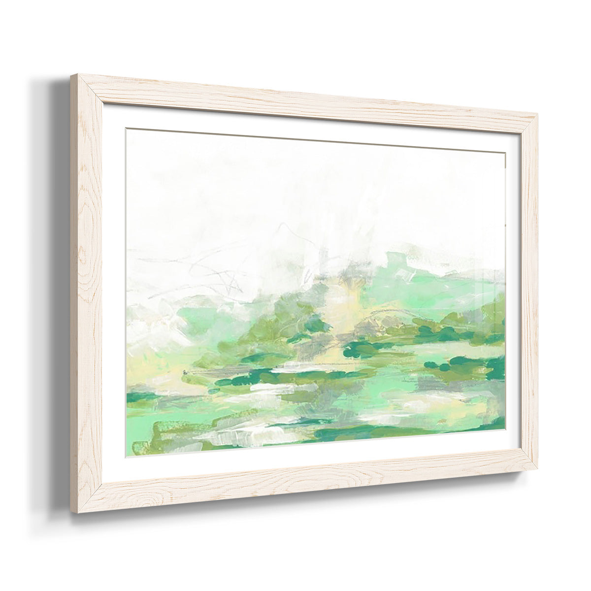 Green Mist Vista II - Barnwood Framed Art Print
