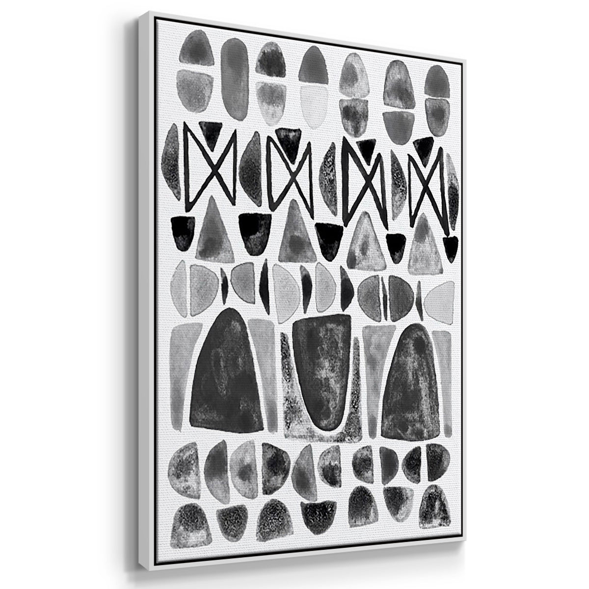 Grey Arches I - Floater Framed Canvas Set