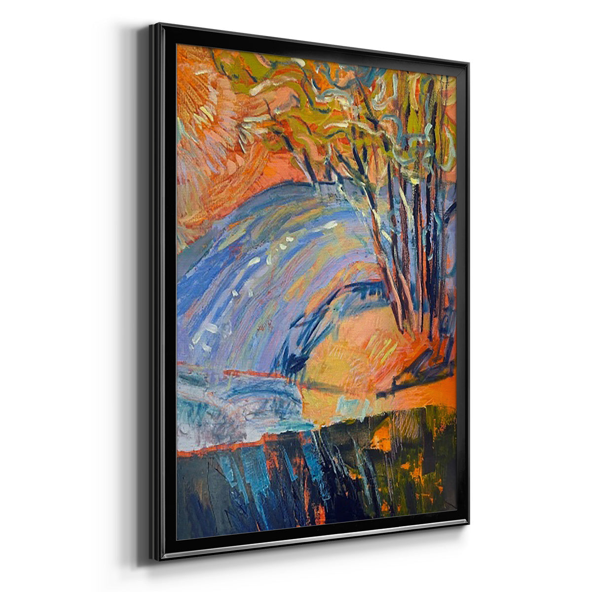 Cadmium Winter Solstice III - Modern Framed Canvas Print