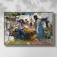 Net Menders in Valencia, 1909 - Floater Framed Canvas Print