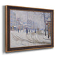 Snow, Boulevard de Clichy, Paris - Ornate Framed Canvas Print