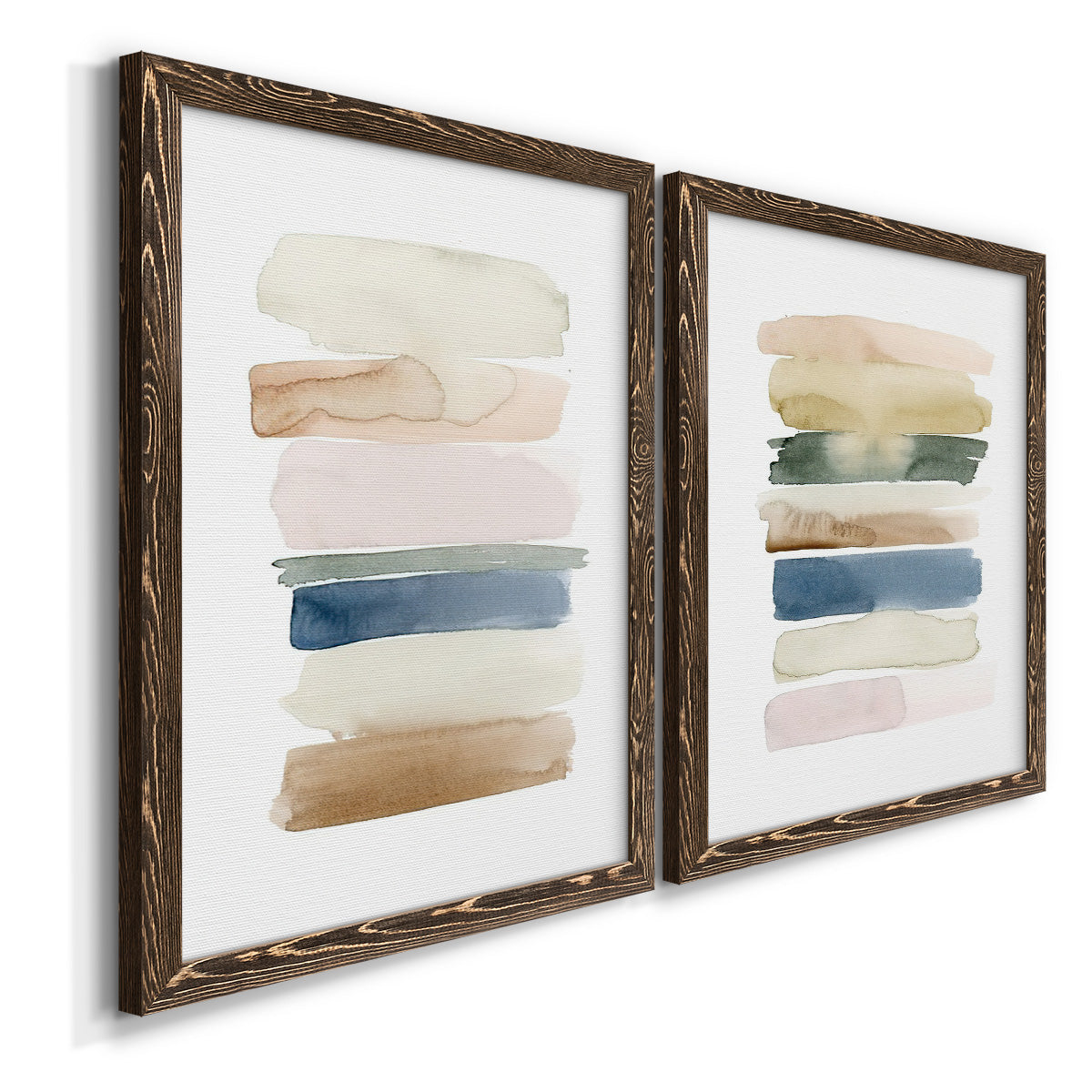 Faint Swatches I - Premium Framed Canvas 2 Piece Set - Ready to Hang