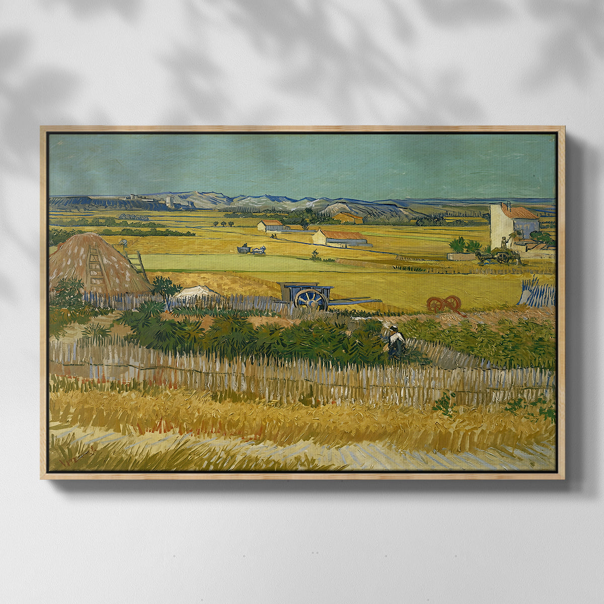 The Harvest, 1888 - Floater Framed Canvas Print