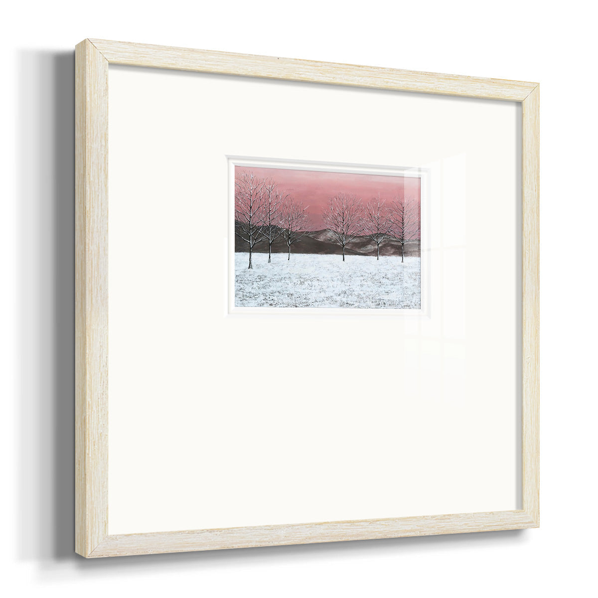 Sunset Snowfall I Premium Framed Print Double Matboard