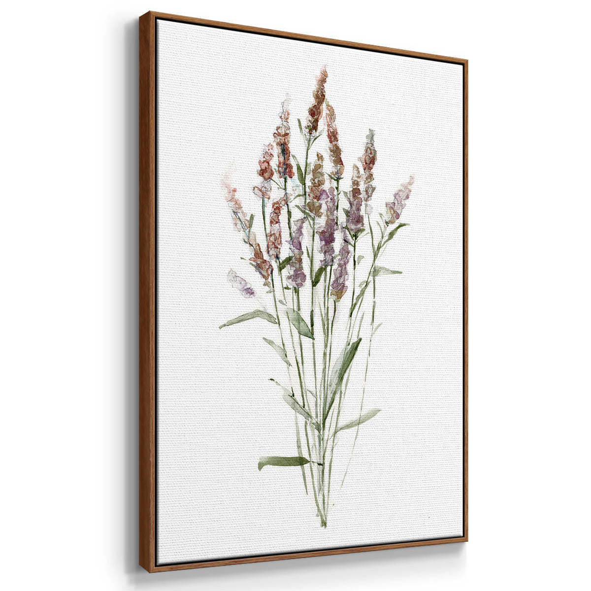 Dainty Botanical I - Framed Premium Gallery Wrapped Canvas L Frame 3 Piece Set - Ready to Hang