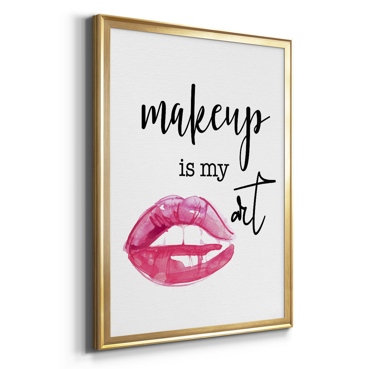 Makeup is My Art - Modern Framed Canvas Print