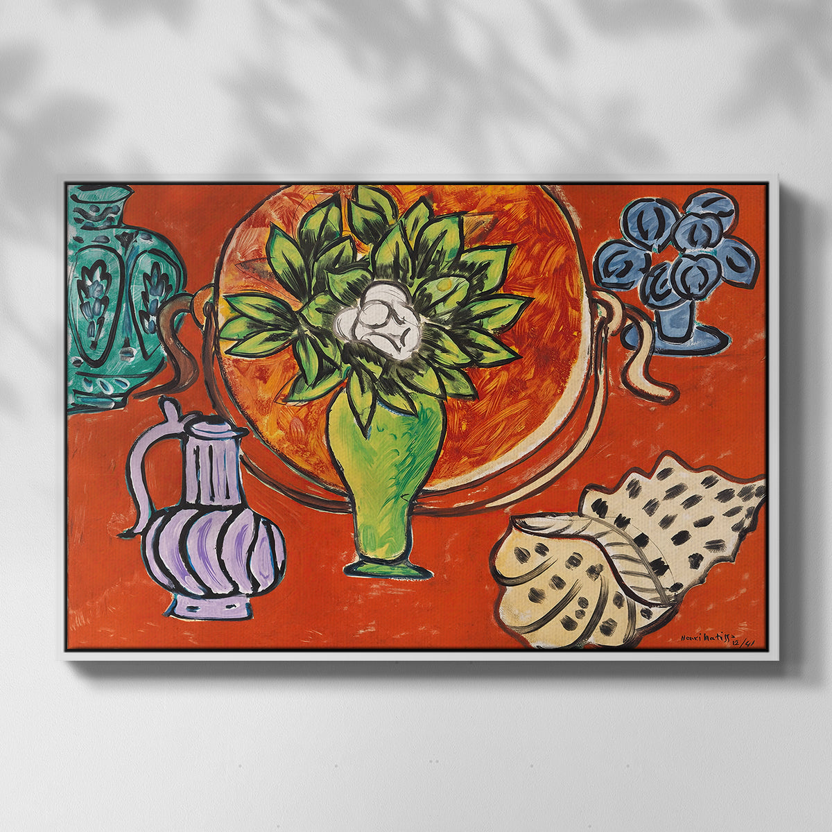 Still Life with a Magnolia (Nature morte au magnolia), 1941 - Floater Framed Canvas Print
