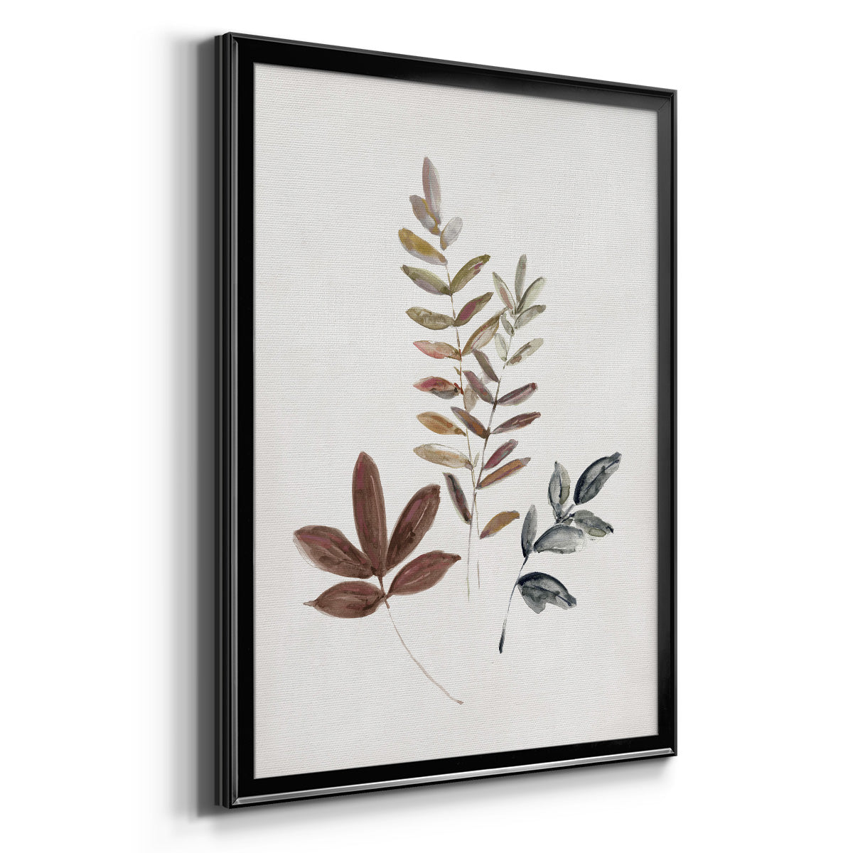 Autumn Leaves II - Modern Framed Canvas Print