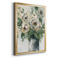 Floral Depth - Modern Framed Canvas Print