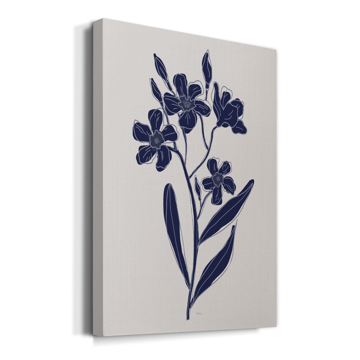 Indigo Botanical Study II - Canvas Art Print