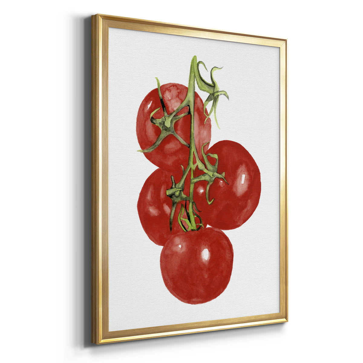 Watercolor Veggie IV - Modern Framed Canvas Print