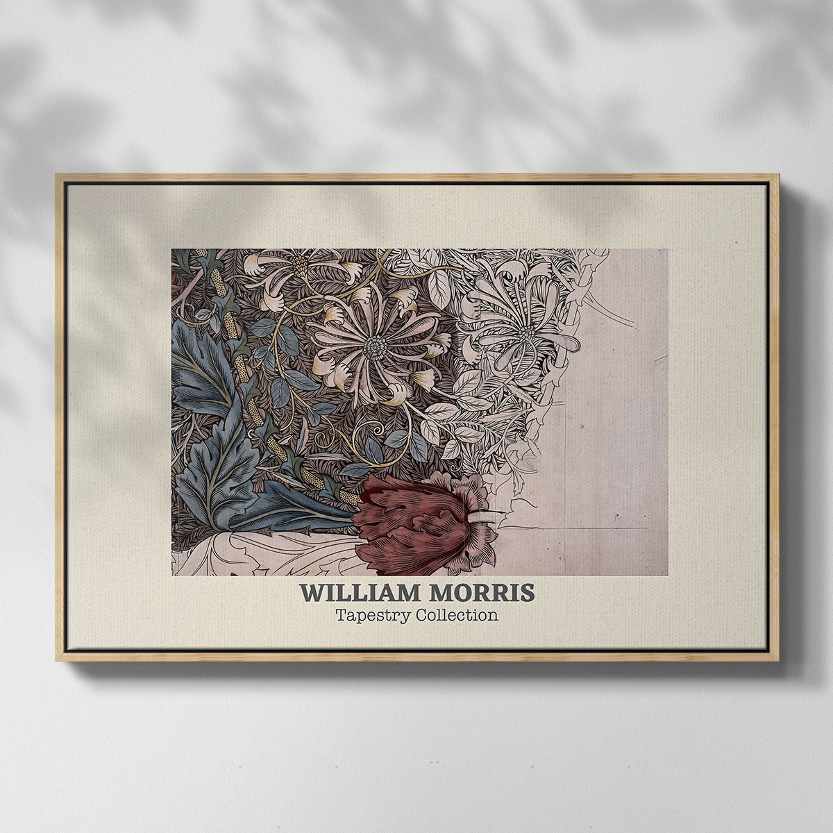 Honeysuckle (Tapestry Collection), 1874 - Floater Framed Canvas Print