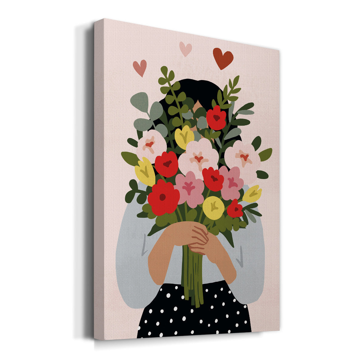 Darling Valentine Collection B Premium Gallery Wrapped Canvas - Ready to Hang