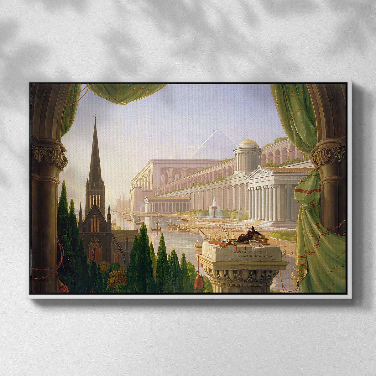 The Architect's Dream, 1840 - Floater Framed Canvas Print