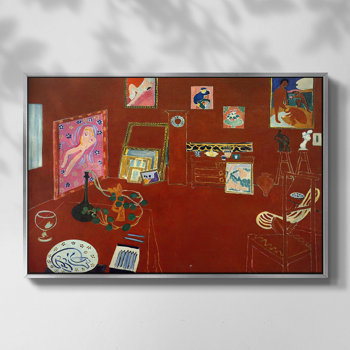 The Red Studio (L'Atelier Rouge), 1911 - Floater Framed Canvas Print