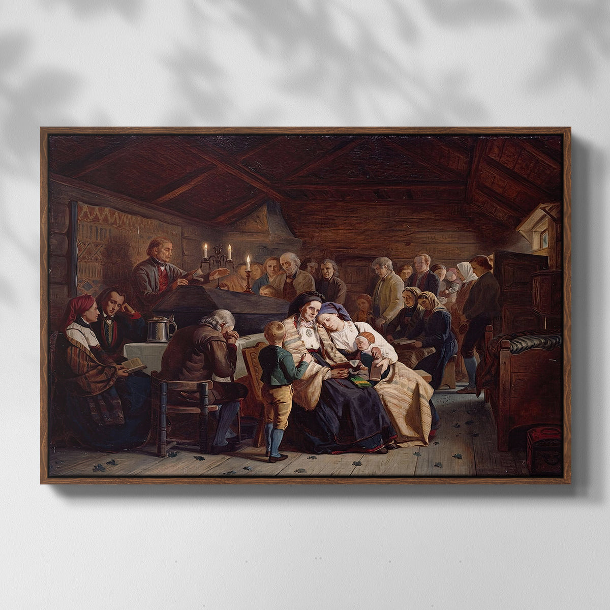 Funeral Feast, 1854 - Floater Framed Canvas Print