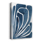 Blue Stylized Leaf II Premium Gallery Wrapped Canvas - Ready to Hang