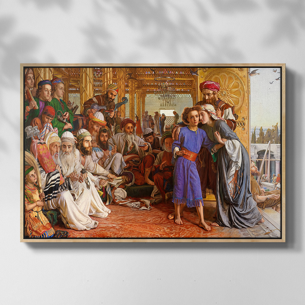 The Finding of the Saviour in the Temple, 1854-1860 - Floater Framed Canvas Print