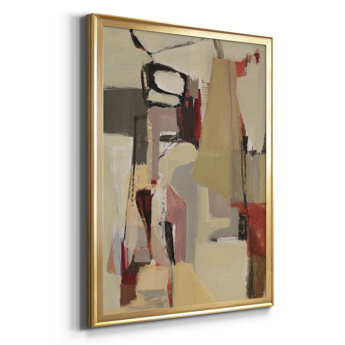 Peaches - Modern Framed Canvas Print