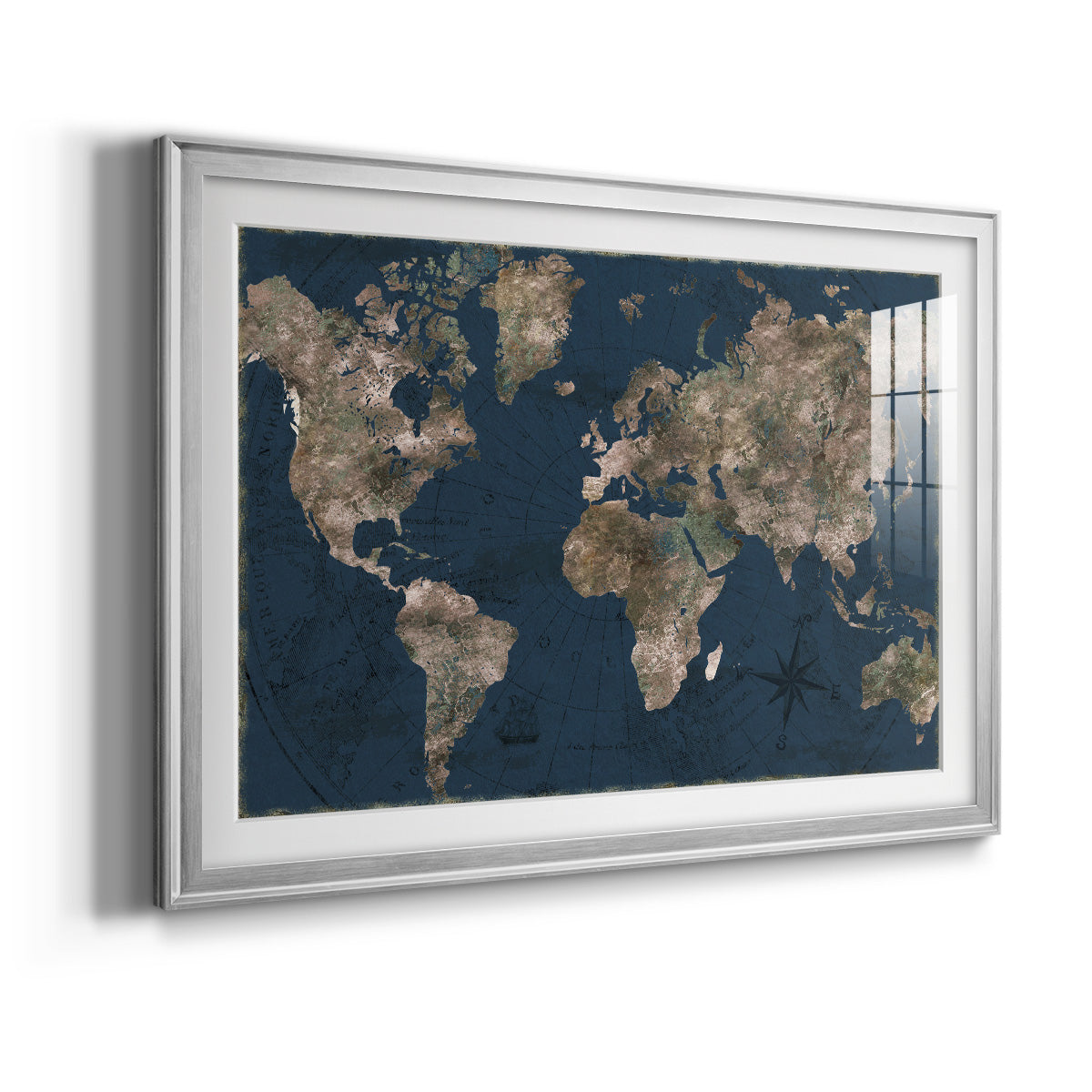 Navy Atlas Premium Framed Print - Ready to Hang