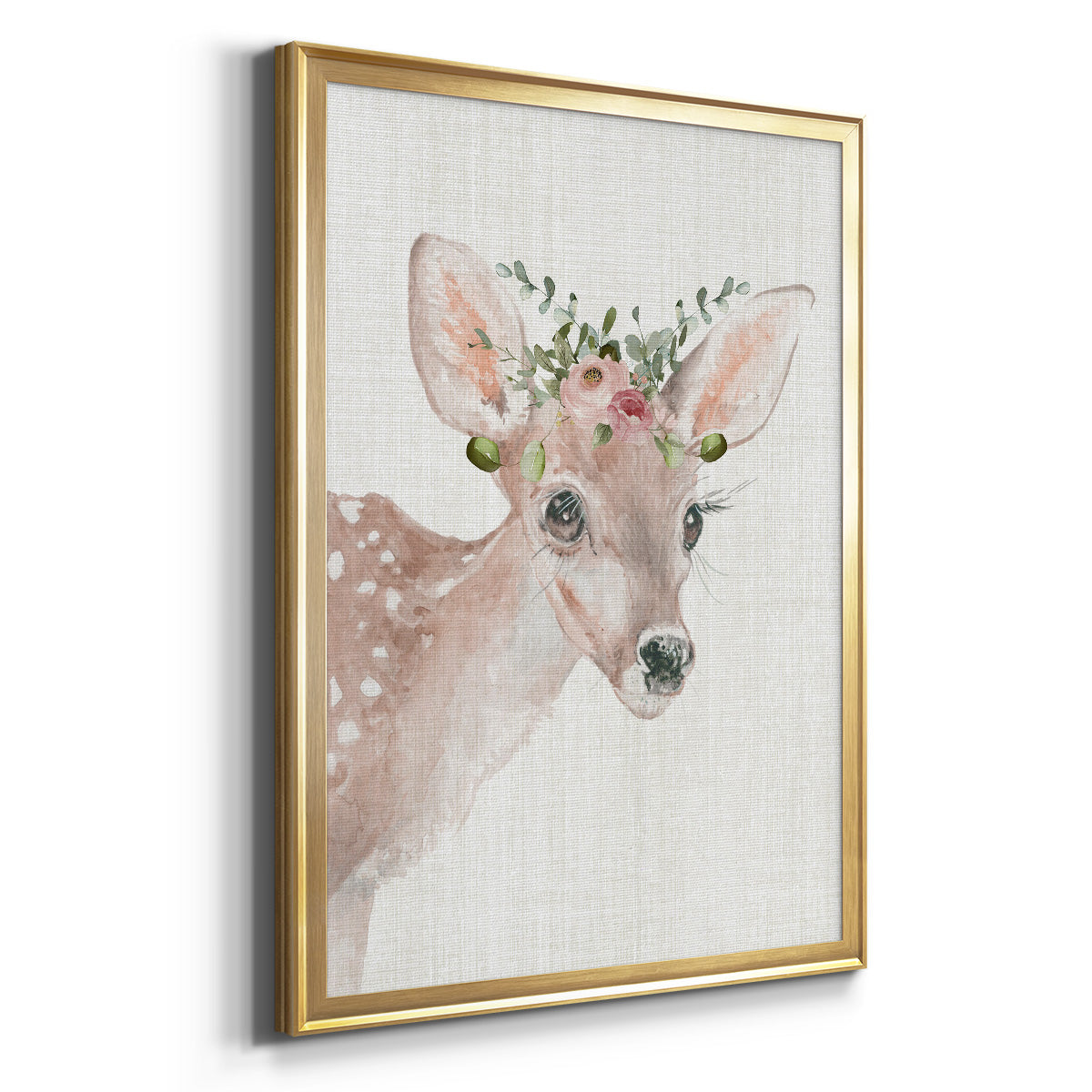 Dressy Fawn - Modern Framed Canvas Print