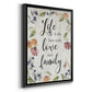 Life is the Best - Modern Framed Canvas Print