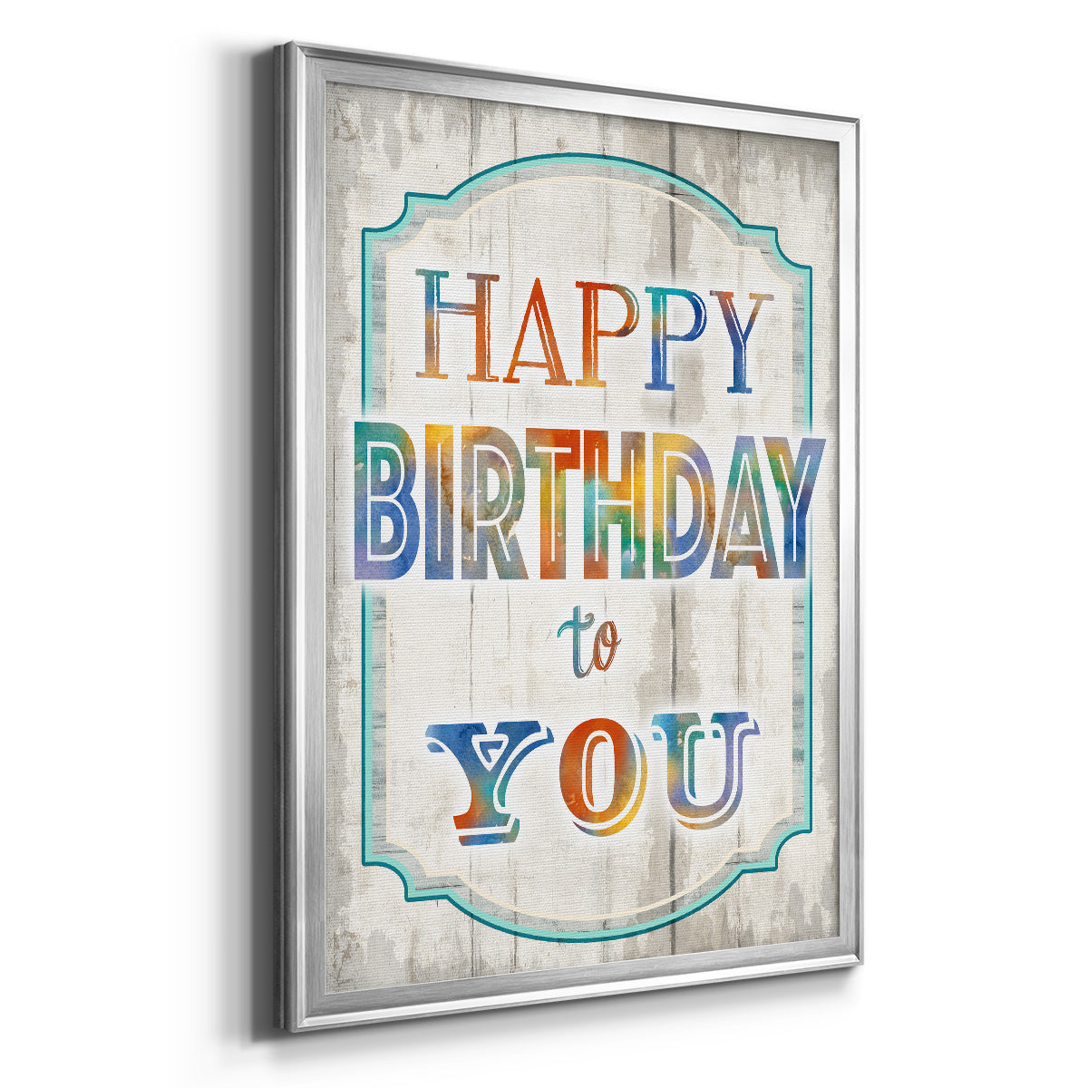 Happy Birthday to You - Modern Framed Canvas Print