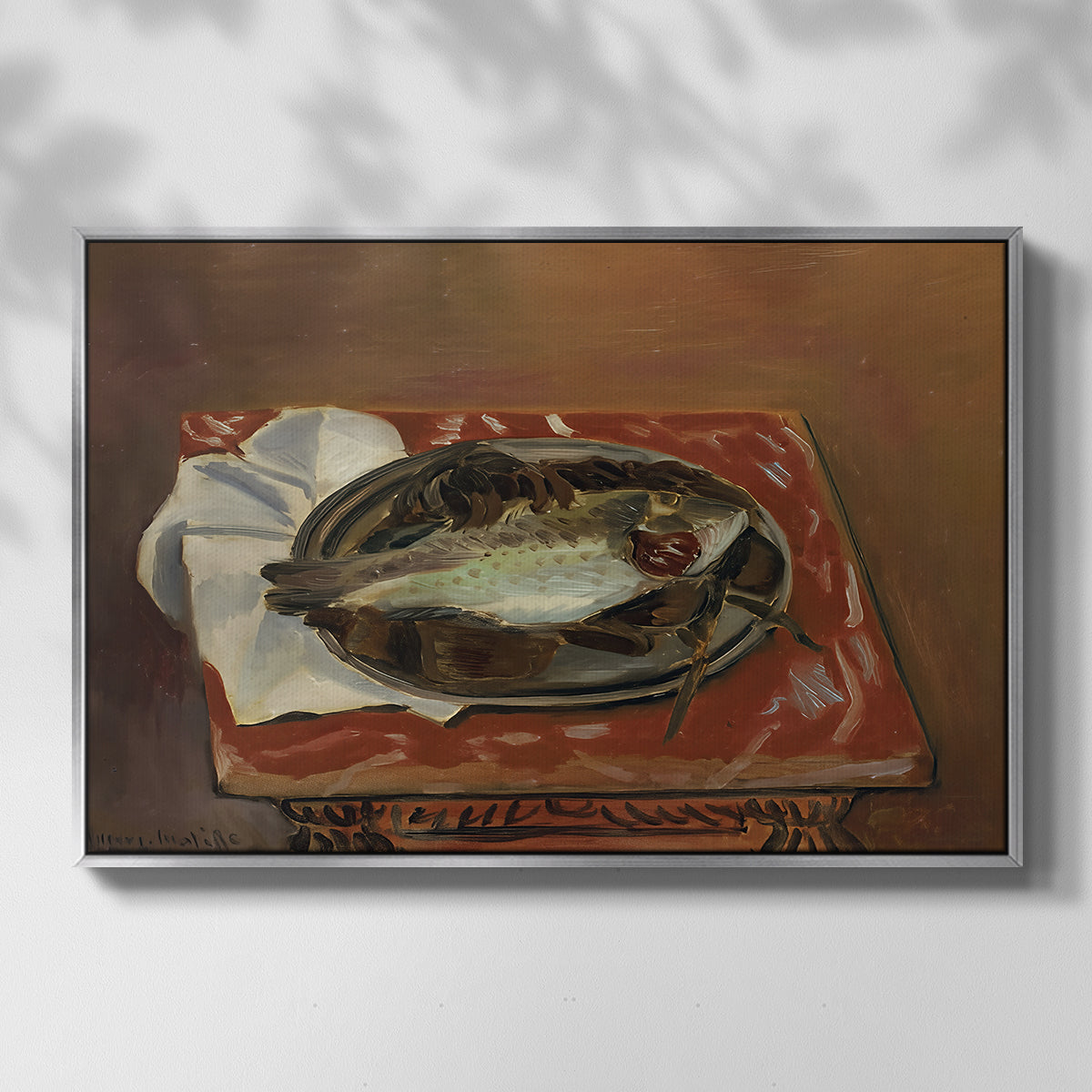 Still Life with Bream (Nature morte à la daurade), 1920 - Floater Framed Canvas Print