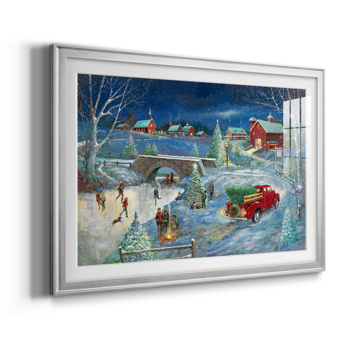 Warm Holiday Memories - Modern Framed Art Print