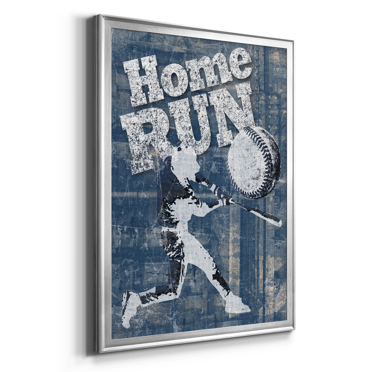 Home Run Hitter - Modern Framed Canvas Print