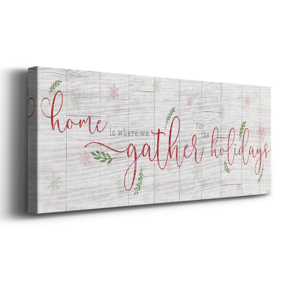 Holidays Gather Premium Gallery Wrapped Canvas - Ready to Hang