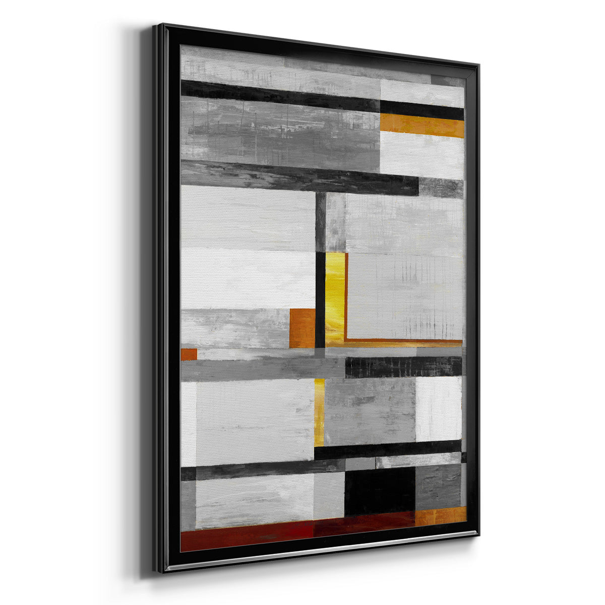 Retro Spectrum V7 - Modern Framed Canvas Print