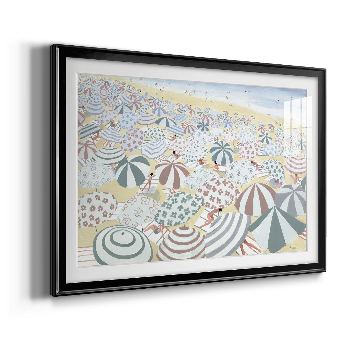 Subtle Beach - Modern Framed Art Print