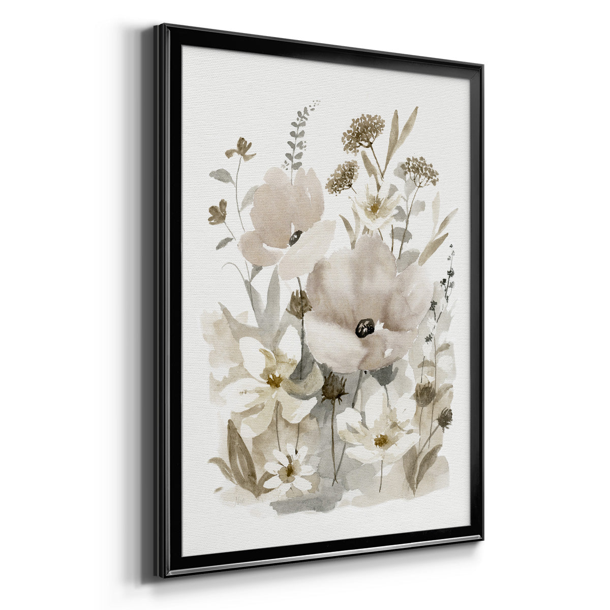 Neutral Nature II - Modern Framed Canvas Print