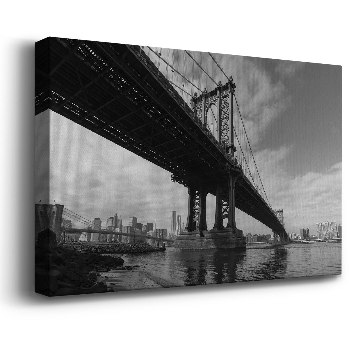 Manhattan Bridge Premium Gallery Wrapped Canvas - Ready to Hang