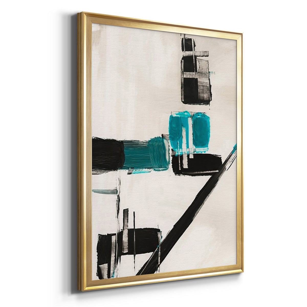 Geometry Notes I - Modern Framed Canvas Print
