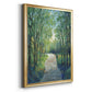 Golden Light Pathways I - Modern Framed Canvas Print