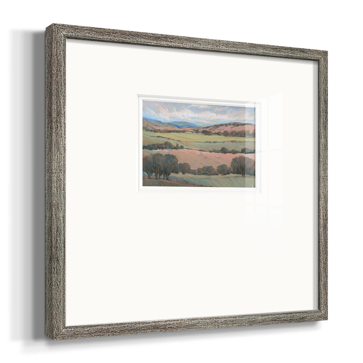 Hilly Countryside I - Double Matboard Framed Print