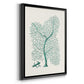 Antique Coastal Coral II - Modern Framed Canvas Print