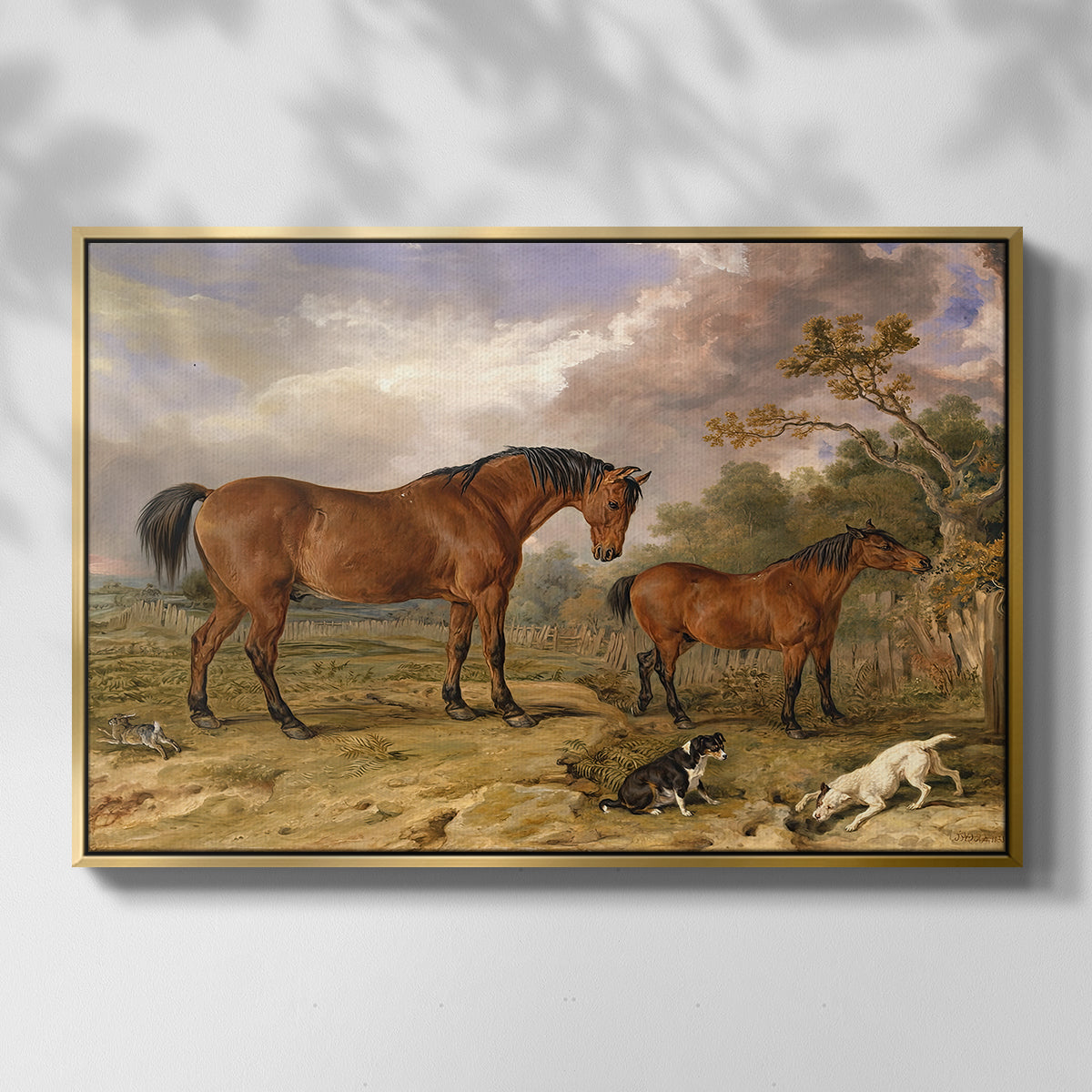 Portrait of Reformer, Blucher, Tory and Crib, Property of Rowland Alston, Esq., M.P., 1835 - Floater Framed Canvas Print