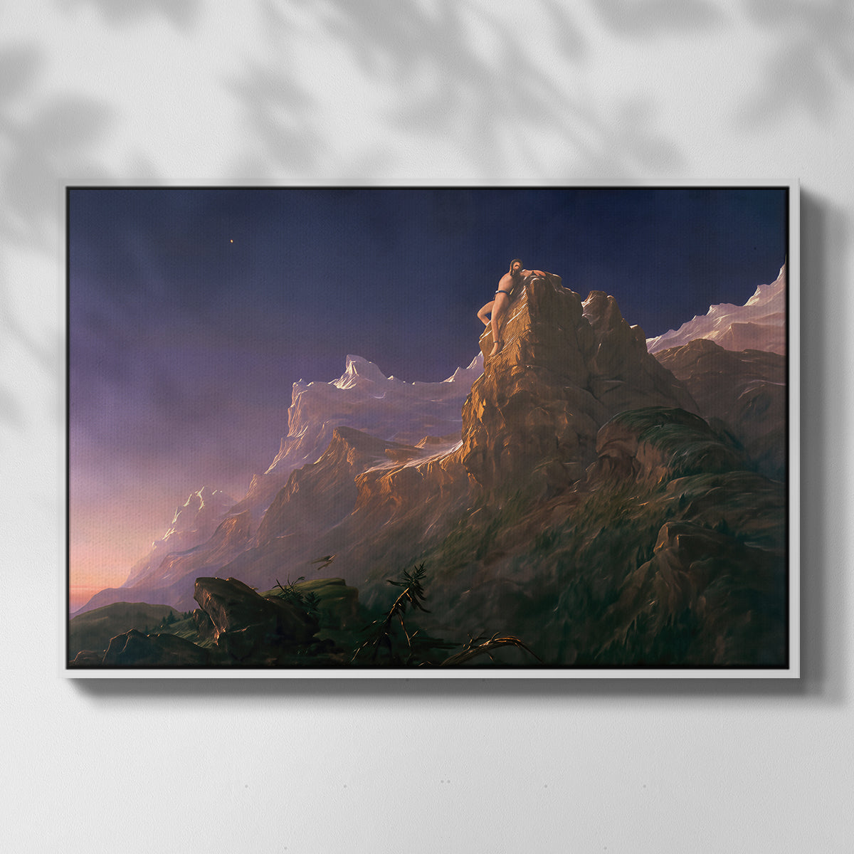 Prometheus Bound, 1847 - Floater Framed Canvas Print
