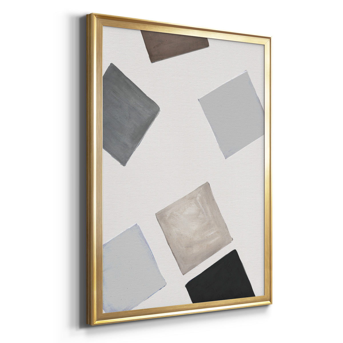 Block Encounter Revisit II - Modern Framed Canvas Print