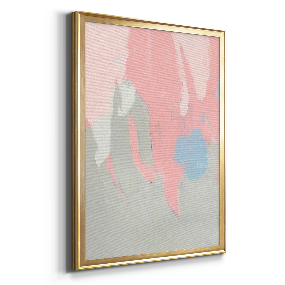 Blushing Abstract I - Modern Framed Canvas Print