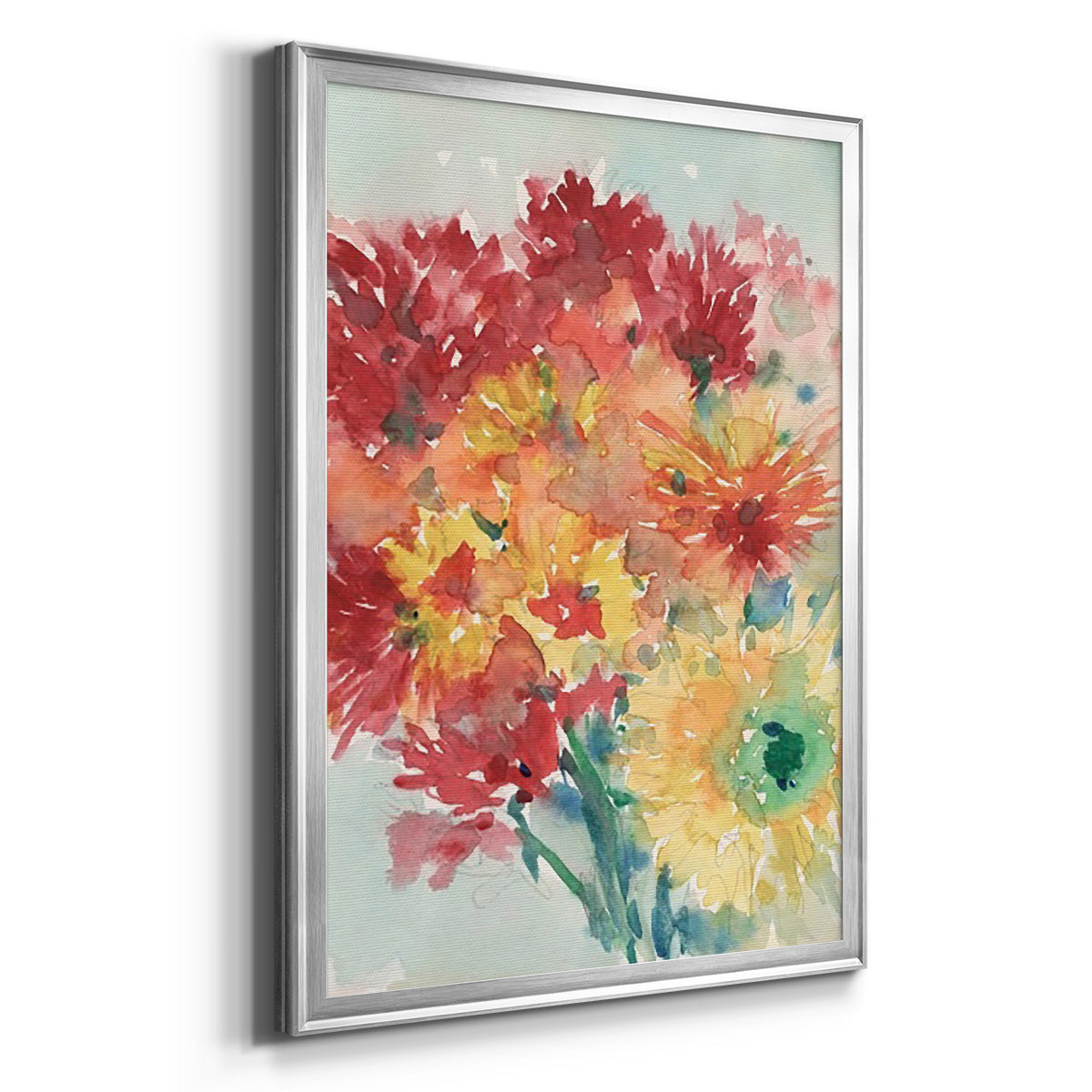 Floral Treats II - Modern Framed Canvas Print