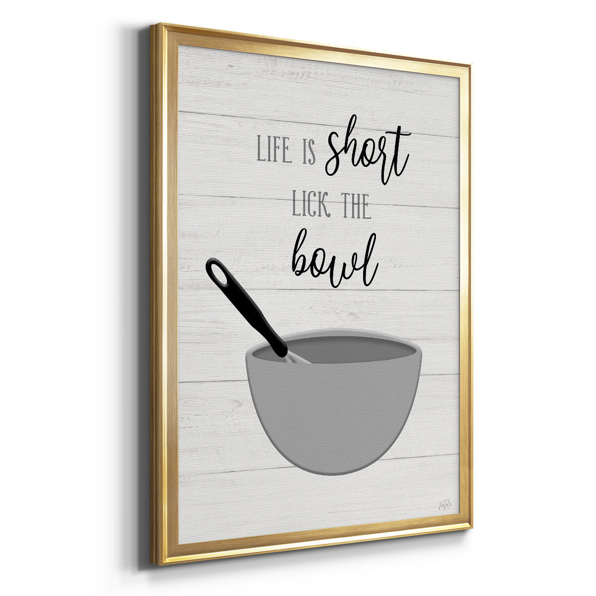 Lick the Bowl - Modern Framed Canvas Print
